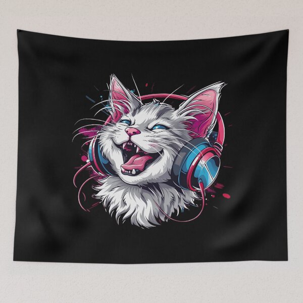 Item preview, Cat listen the music designed and sold by VividMorphk.