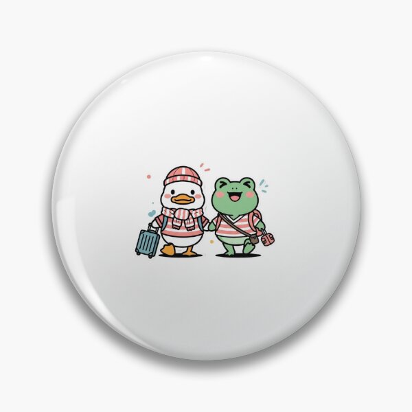 Item preview, Cute Travel Frog and Duck | Adorable Animal Friends Illustration designed and sold by MMK1SHOP.