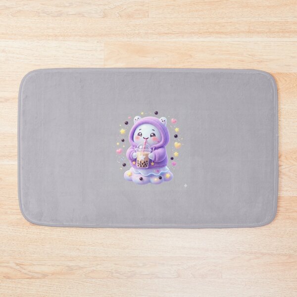 Item preview, Cute Kawaii Ghost Drinking Bubble Tea | Pastel Purple Hoodie Boba Lover Design designed and sold by animevers.
