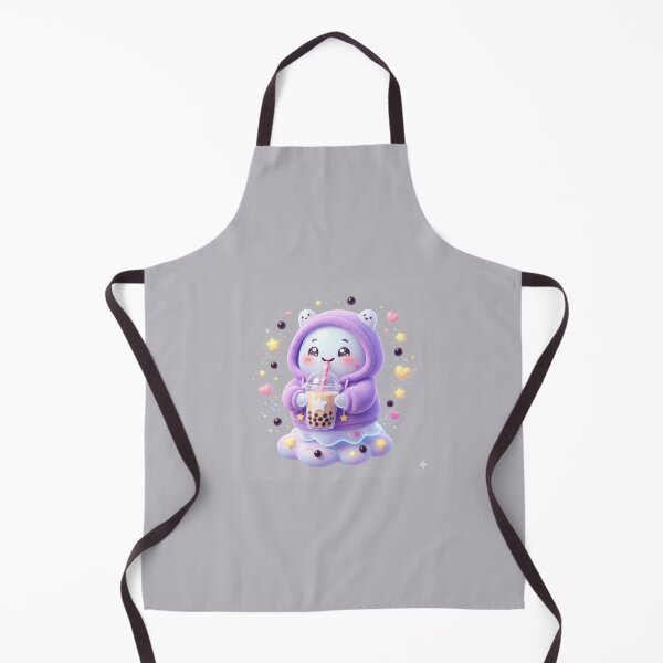 Item preview, Cute Kawaii Ghost Drinking Bubble Tea | Pastel Purple Hoodie Boba Lover Design designed and sold by animevers.