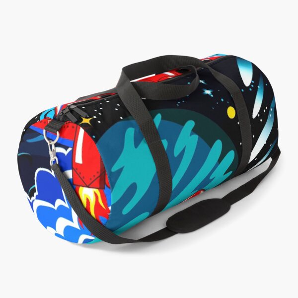 Item preview, Red Rocket spaceship Launch in Colorful Planet Galaxy designed and sold by FahdSpaceArt.
