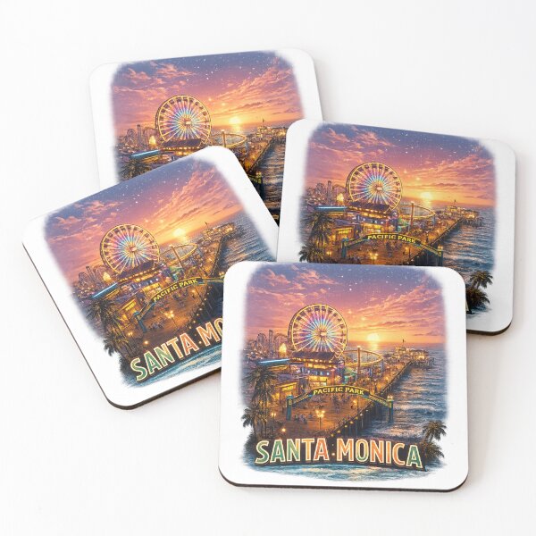 Item preview, Santa Monica Pier Shirt - Pacific Park Sunset Gift for California Lovers designed and sold by UrbanPrintVibes.