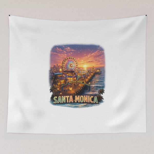 Item preview, Santa Monica Pier Shirt - Pacific Park Sunset Gift for California Lovers designed and sold by UrbanPrintVibes.