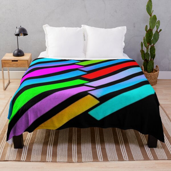 Item preview, Abstract Neon Rainbow Geometric Stripe Pattern designed and sold by Nexus Space.