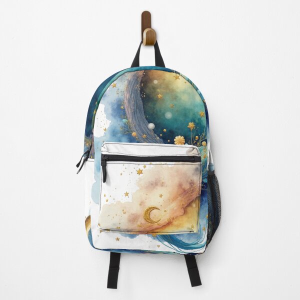 Item preview, Moonriver of Starlight – Enchanted Watercolor Celestial Crescent Illustration designed and sold by Oonward2021.