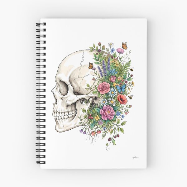 Item preview, Floral Anatomy Human Skull: Vintage Botanical Medical Art designed and sold by MEDICOFFEE.