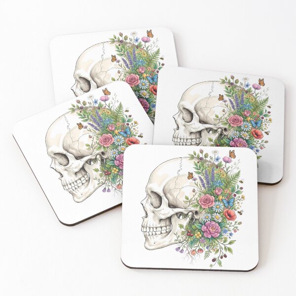 Item preview, Floral Anatomy Human Skull: Vintage Botanical Medical Art designed and sold by MEDICOFFEE.