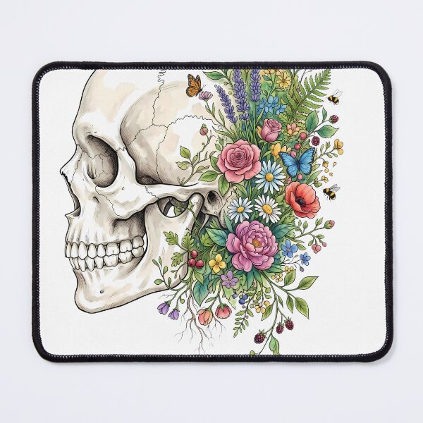 Item preview, Floral Anatomy Human Skull: Vintage Botanical Medical Art designed and sold by MEDICOFFEE.