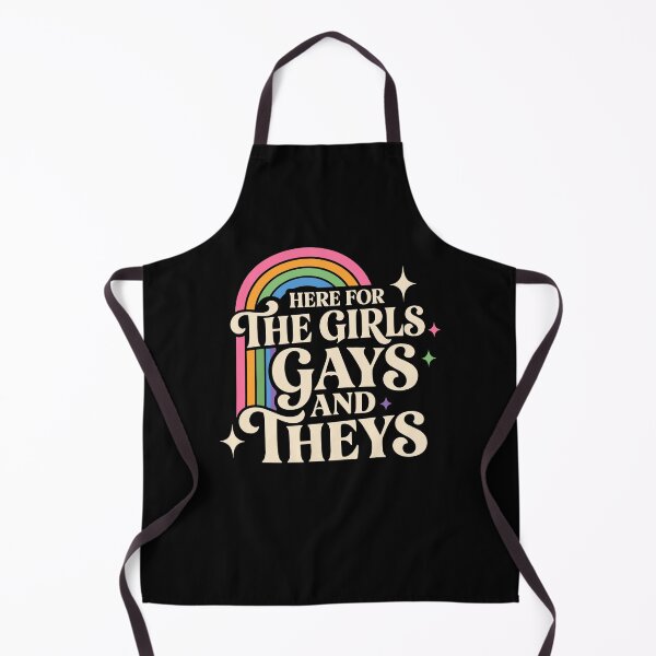 Item preview, Here For The Girls Gays And Theys LGBTQ Ally Pride Rainbow Retro designed and sold by Mind-Drift.