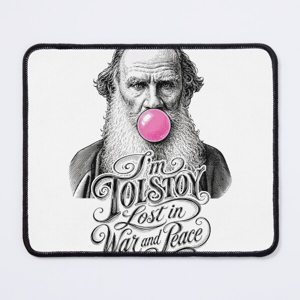 Item preview, Wall Art - Postcard - Tolstoy Bubblegum Wit designed and sold by ForeverPrintsOK.
