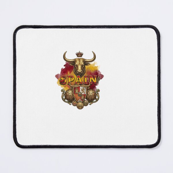 Item preview, Spain Football Gold Emblem – Traditional Bull and Shield Sovereign Design designed and sold by Lozarux.