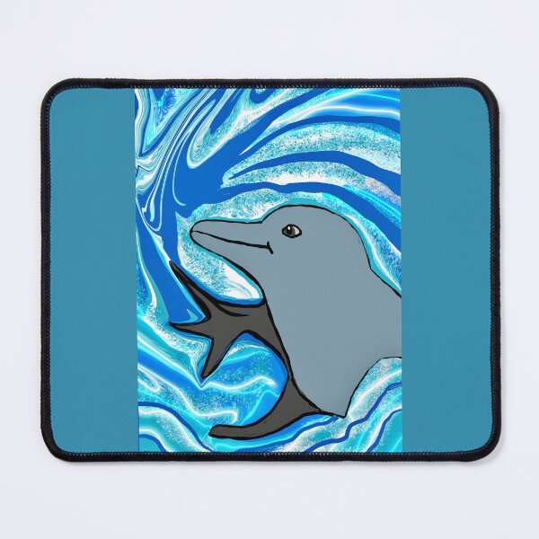Item preview, Dolphin in Swirling Waters designed and sold by Elaine M Hayward .