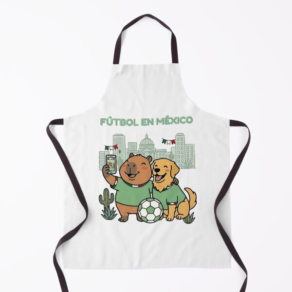 Item preview, Capybara and Dog Mexico Soccer Fans Selfie designed and sold by laughingshirts.