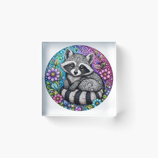 Item preview, Cute Baby Raccoon designed and sold by PaintedbyCarol.