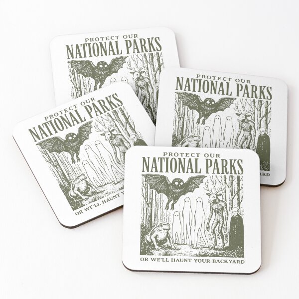 Item preview, Protect Our National Parks Or We'll Haunt Your Backyard Spooky Ghost Nature designed and sold by Mind-Drift.