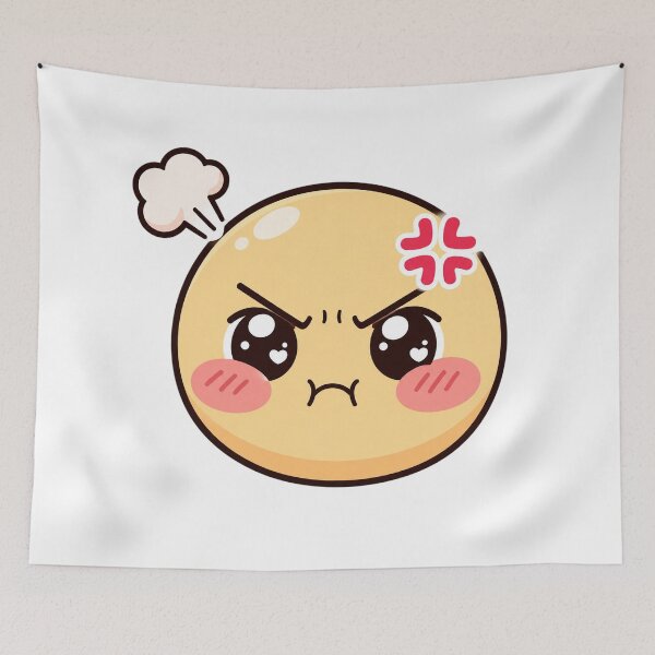 Item preview, Cute Angry Pouting Steaming Face Emoji designed and sold by Tom-Riley.
