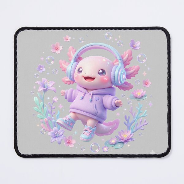 Item preview, Cute Kawaii Axolotl with Headphones | Pastel Music Lover Axolotl Aesthetic Design designed and sold by animevers.