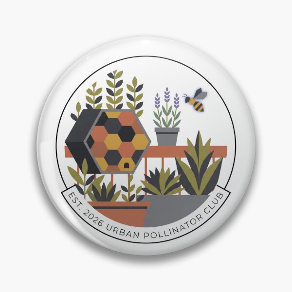 Item preview, Urban Pollinator Club Vintage Geometric Bee House designed and sold by digiartmagic.