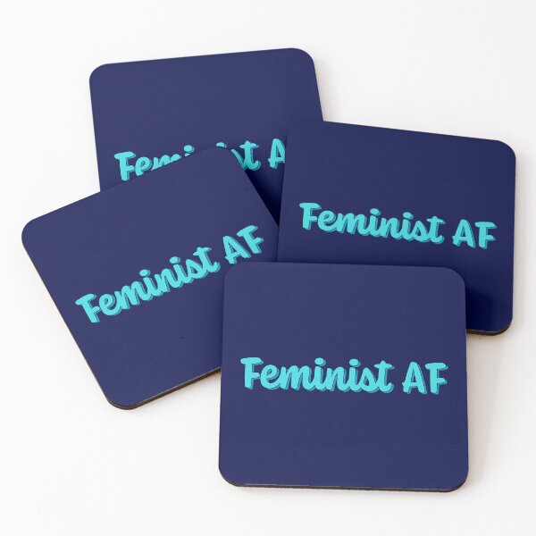 Item preview, Feminist AF - Turquoise designed and sold by sillyjess.