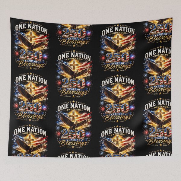 Item preview, One Nation Under God 250 Years Of Blessings Patriotic 250th Anniversary Eagle designed and sold by Mind-Drift.