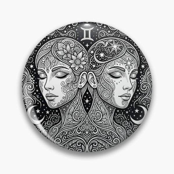Item preview, Zodiac Twins Astrology Constellation Horoscope Lineart Print designed and sold by KINKDesign.
