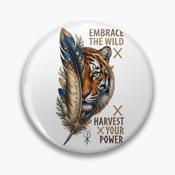 Item preview, Strength In The Wild Heart Tiger Compass designed and sold by Sovereign Supply Co..