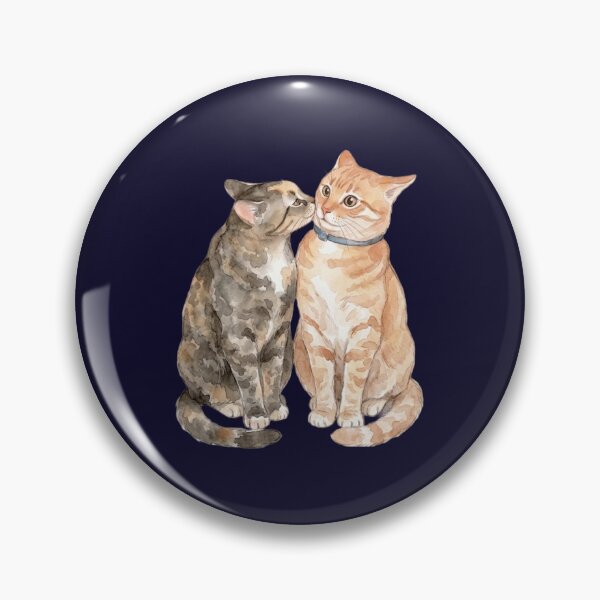 Item preview, Tender Watercolor Cats – Affectionate Feline Art Print designed and sold by Flauntra.