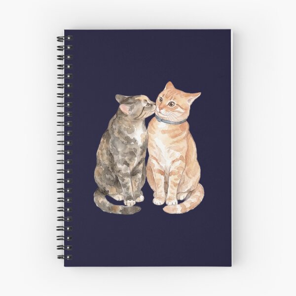 Item preview, Tender Watercolor Cats – Affectionate Feline Art Print designed and sold by Flauntra.