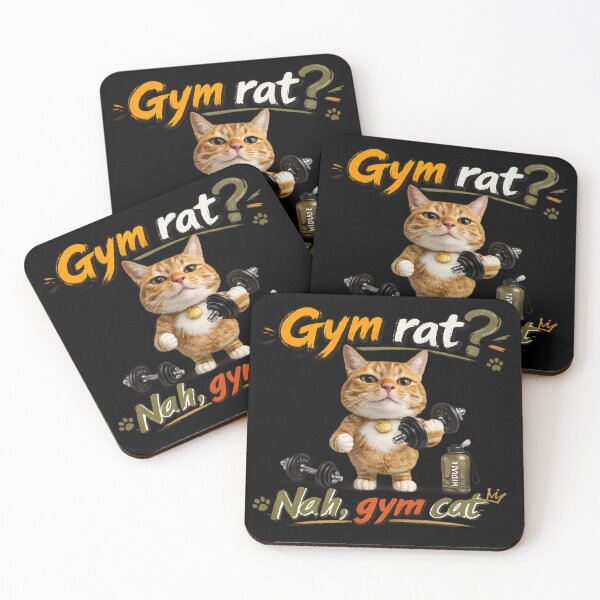 Item preview, Workout Gym Cute Cat designed and sold by jeehh.