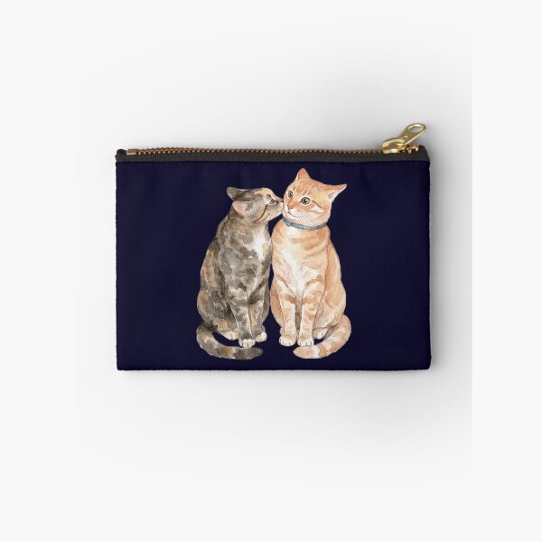 Item preview, Tender Watercolor Cats – Affectionate Feline Art Print designed and sold by Flauntra.