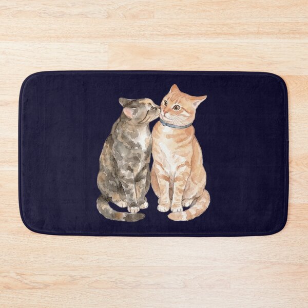 Item preview, Tender Watercolor Cats – Affectionate Feline Art Print designed and sold by Flauntra.