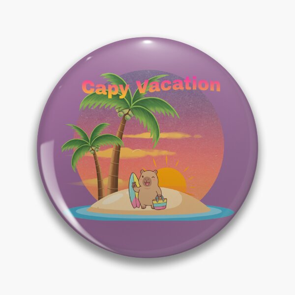 Item preview, Capy Vacation Cute Summer Beach Capybara Design designed and sold by PMDesignStudio.