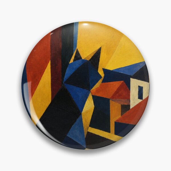 Item preview, Cubist Sunset Cat designed and sold by ThingsCatsDo.