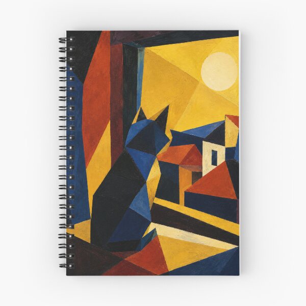 Item preview, Cubist Sunset Cat designed and sold by ThingsCatsDo.
