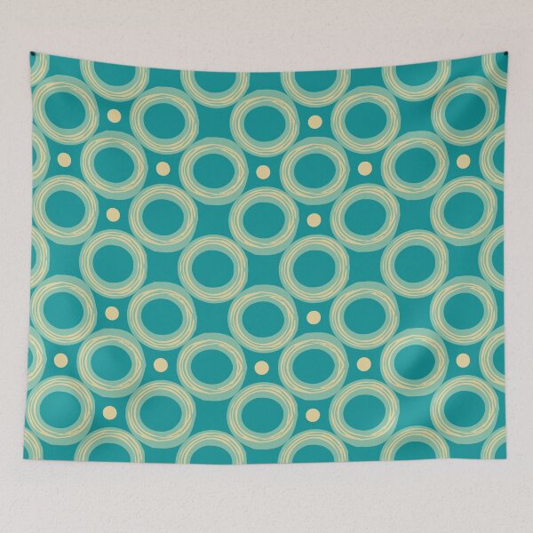 Item preview, Light green wheels in a turquoise background 96 designed and sold by StefanStudioArt.