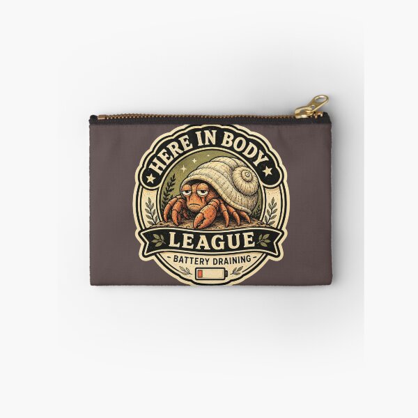 Item preview, Here In Body League T-Shirt - Battery Draining Hermit Crab Vintage Badge Logo Design  designed and sold by Halejo68.