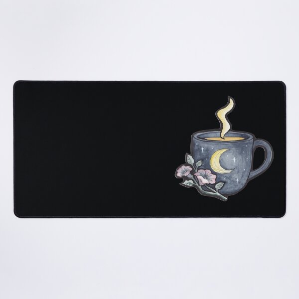 Aperçu de l'œuvre Tasse à café au clair de lune avec des fleurs créée et vendue par Darkfully-Done.