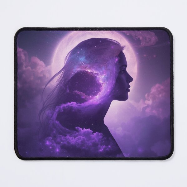 Item preview, Cosmic Soul Awakening | Mystical Purple Galaxy Woman Art designed and sold by MysticPurpleHue.