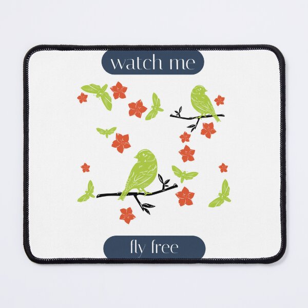 Item preview, Birds sat on branches with butterflies and flowers, watch me fly free designed and sold by Hevzy.