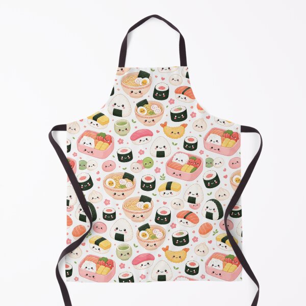 Item preview, Kawaii Sushi Japanese Food Cute Seamless Pattern Print designed and sold by Inkworksbyshery.