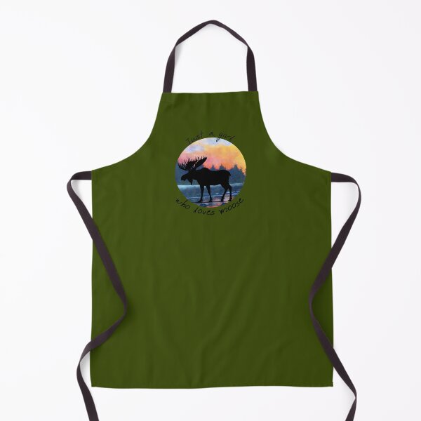 Item preview, Just a Girl Who Loves Moose Original Art Background Sunset Silhouette Moose designed and sold by Lori Richardson.