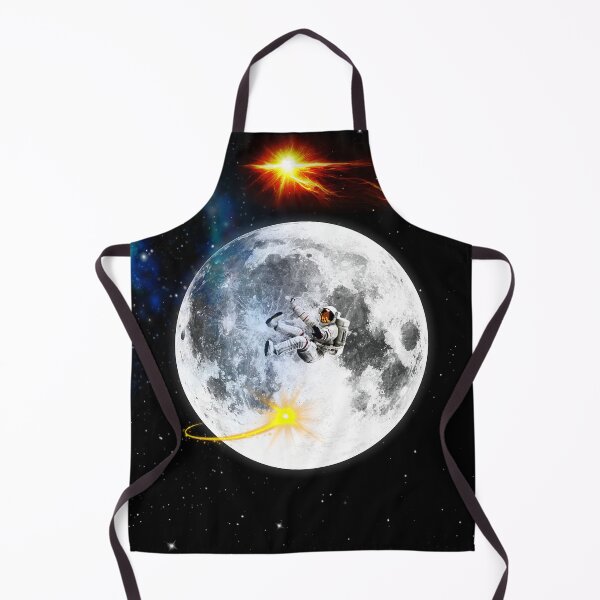 Item preview, Astronaut Floating on full Moon with blue Nebula Space Art designed and sold by FahdSpaceArt.