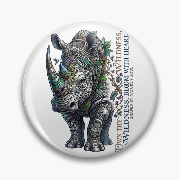 Item preview, Tribal Mandala Rhino Own Thy Wildness designed and sold by Sovereign Supply Co..