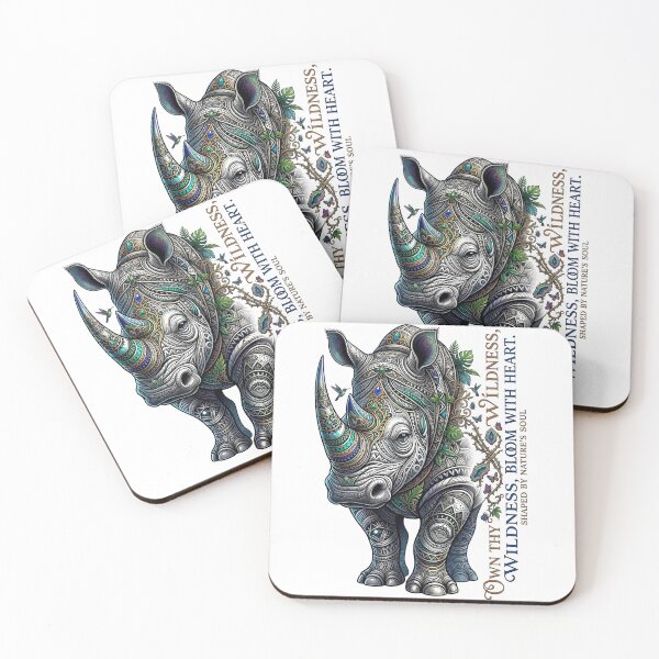 Item preview, Tribal Mandala Rhino Own Thy Wildness designed and sold by Sovereign Supply Co..