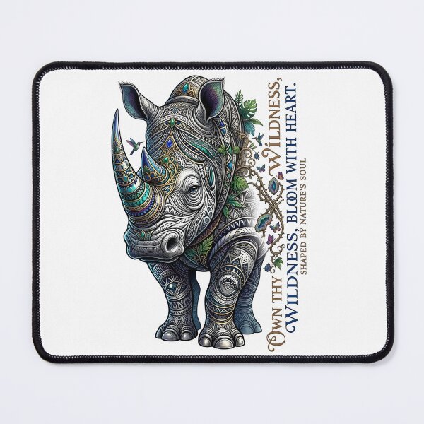 Item preview, Tribal Mandala Rhino Own Thy Wildness designed and sold by Sovereign Supply Co..