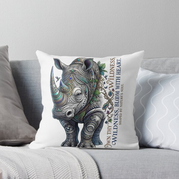 Item preview, Tribal Mandala Rhino Own Thy Wildness designed and sold by Sovereign Supply Co..