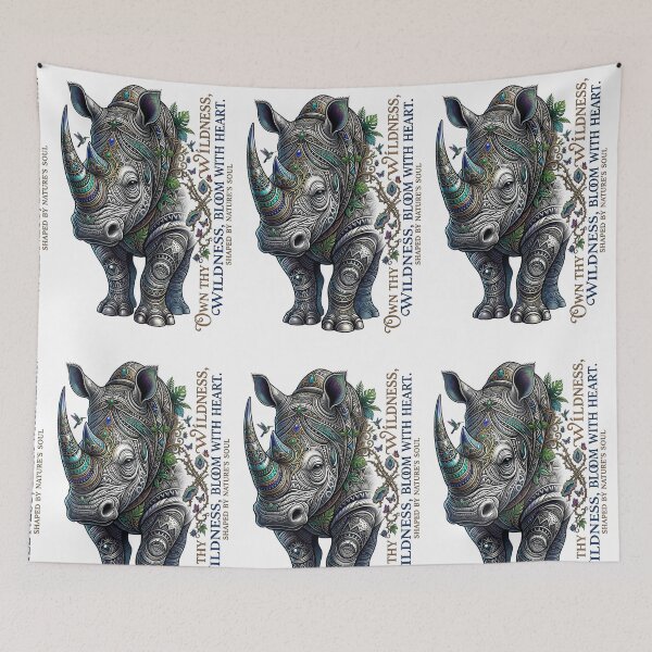 Item preview, Tribal Mandala Rhino Own Thy Wildness designed and sold by Sovereign Supply Co..