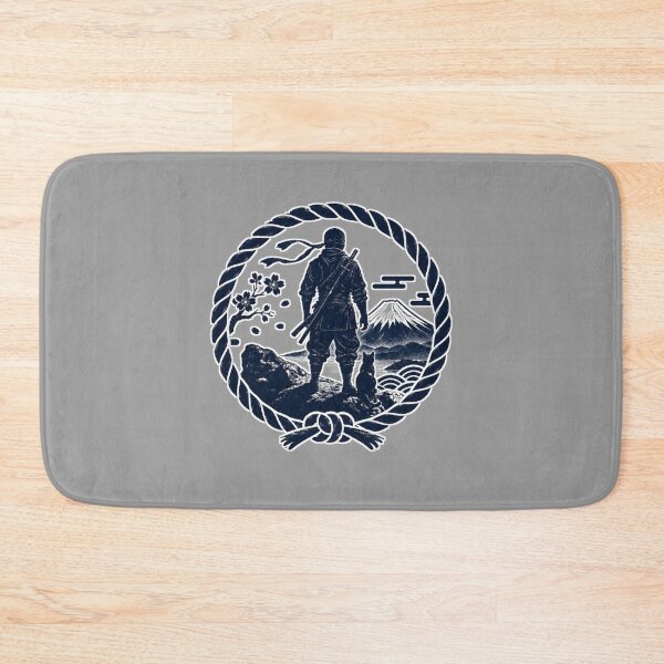 Item preview, Ninja & Cat Watching Mt. Fuji | Japanese Rope Circle designed and sold by Aguri-tei.