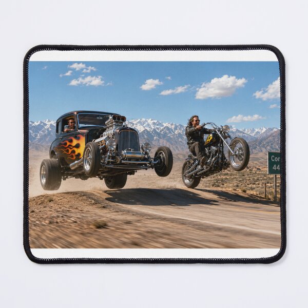 Item preview, Hot Rod & Motorcycle Road Trip designed and sold by VERYOLDROAD BY AXTON BROWNING .