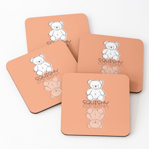 Item preview, Cute Pink Teddy Bear Doodle Reflection SQUISHY designed and sold by TackyTime.